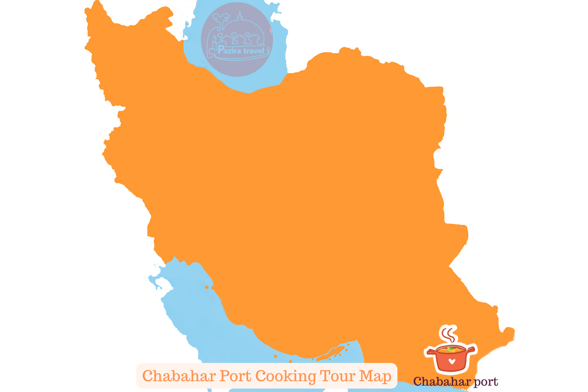 ¡Explora la ruta del viaje gastronómico de Chabahar en el mapa!