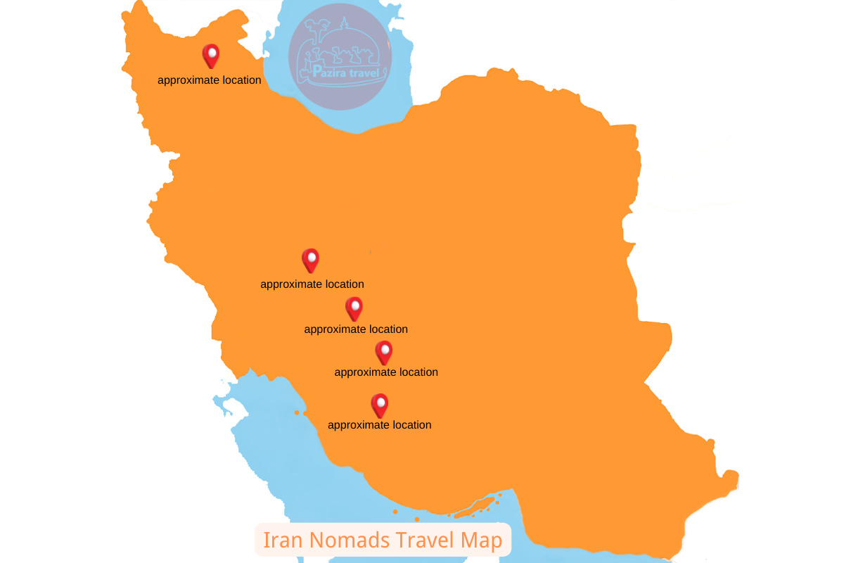 ¡Explora la ruta del viaje de los nómadas de Irán en el mapa!