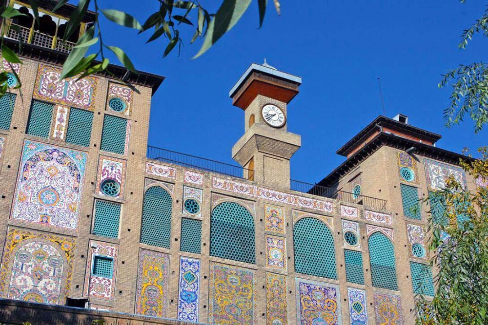 b2ap3 large clock tower Golestan palace in Tehran
