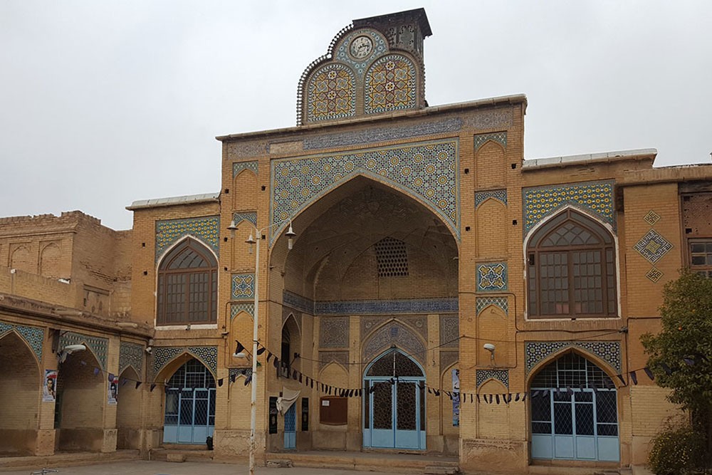 b2ap3 large clock tower Moshir Mosque Shiraz city