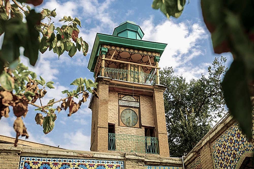b2ap3 large clock tower Moshir ol Saltaneh mosque Tehran