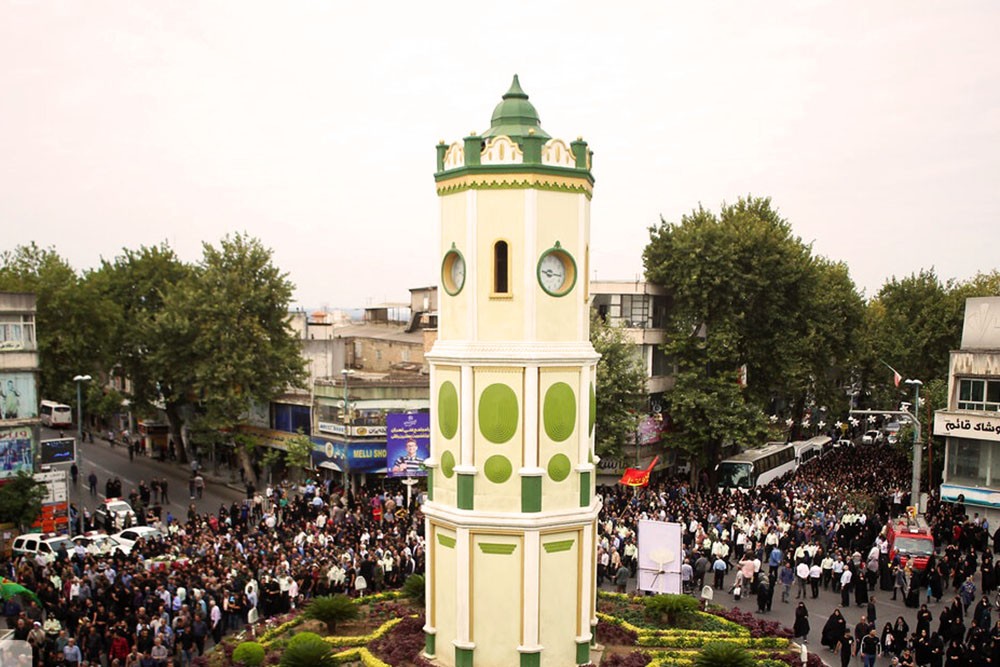 b2ap3 large clock tower Sari square