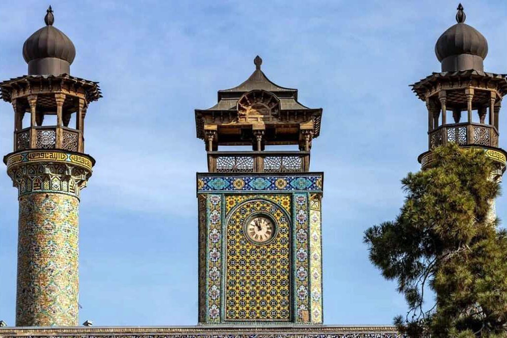 b2ap3 large clock tower Sepahsalar mosque