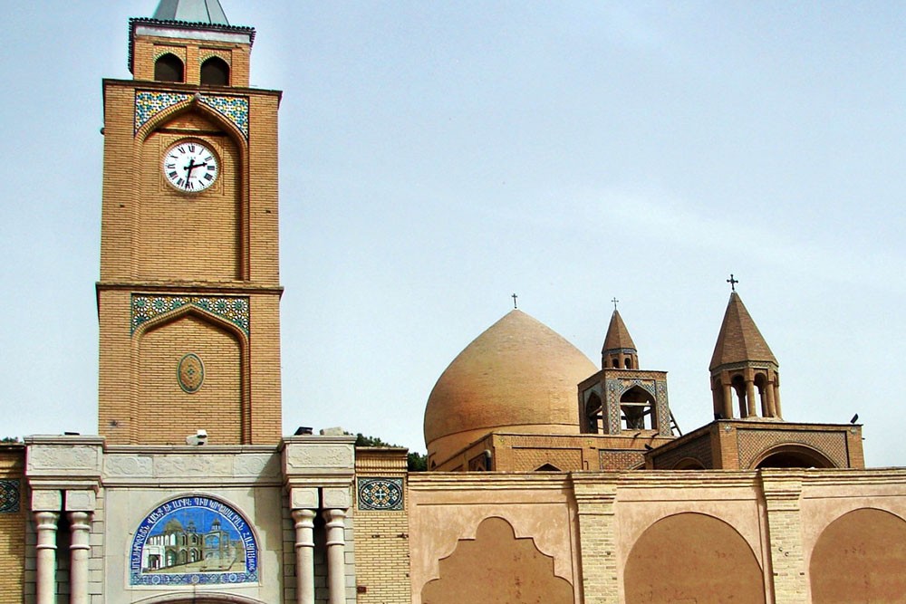 b2ap3 large clock tower Vank Cathedral Isfahan