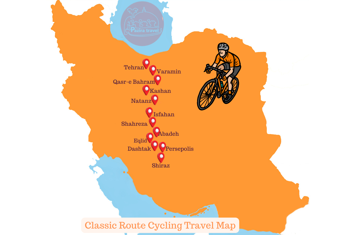 ¡Explora la ruta del viaje en bicicleta de la Ruta Clásica en el mapa!